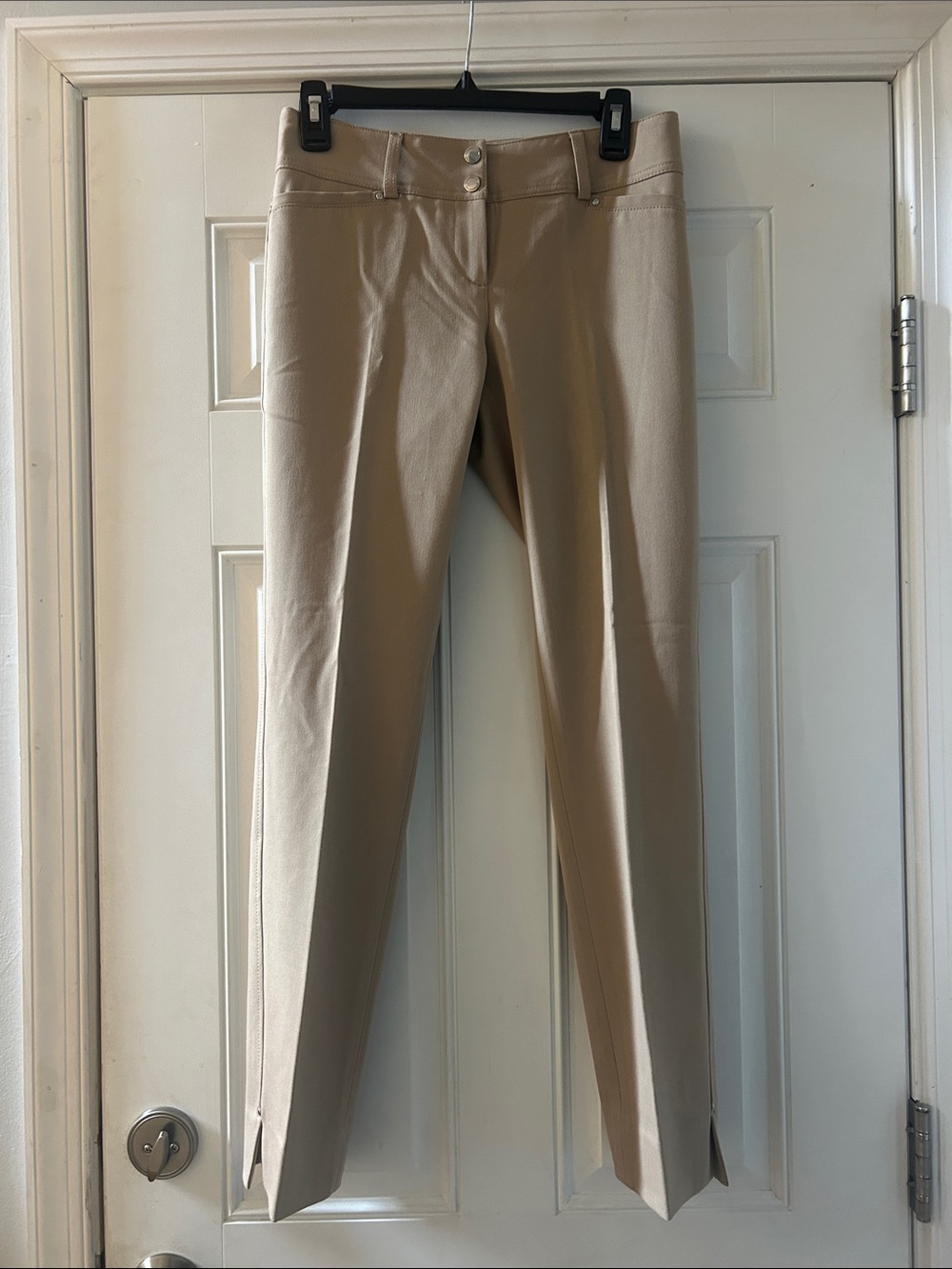 Women's Slim Ankle Dress Pants in Beige